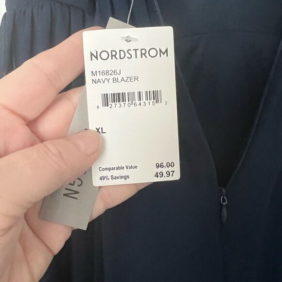 Love by Design NWT Athen deep plunge v neck Nordstrom Navy flowy evening gown XL - Picture 11 of 16